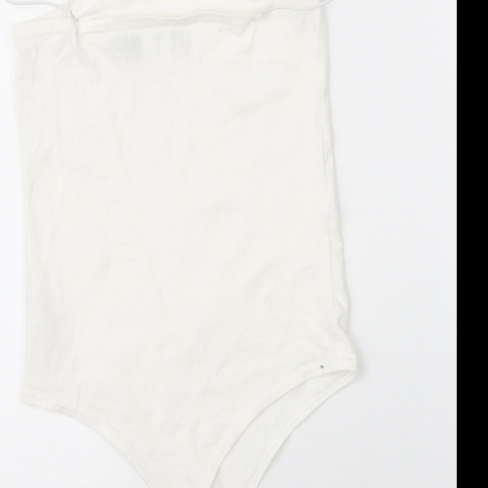 Daisy Street Womens White  Cotton Leotard One-Piece Size 8