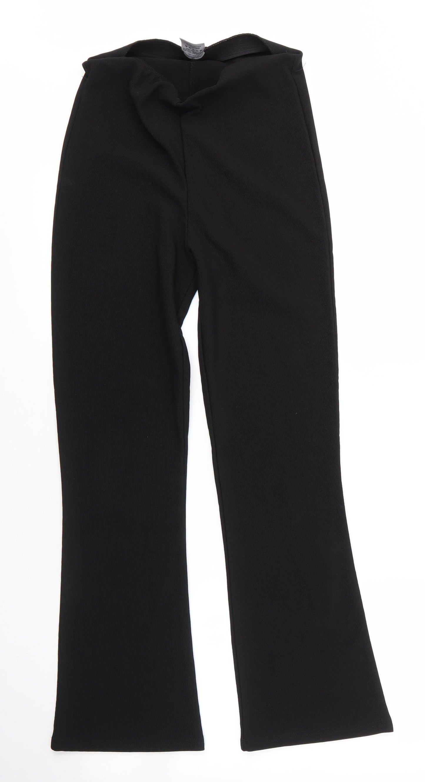 XE Womens Black  Polyester Trousers  Size 10 L28 in Regular