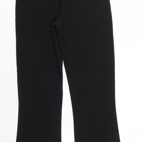 XE Womens Black  Polyester Trousers  Size 10 L28 in Regular