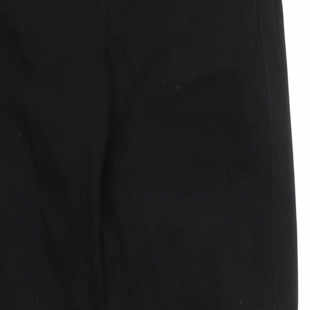 John Whitaker Womens Black  Cotton Carrot Trousers Size 26 in L28 in Regular Zip