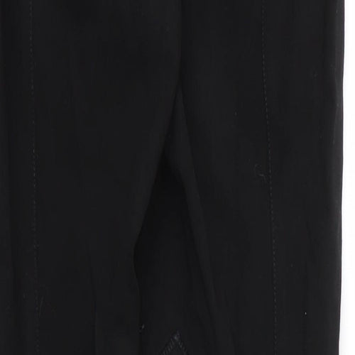 John Whitaker Womens Black  Cotton Carrot Trousers Size 26 in L28 in Regular Zip