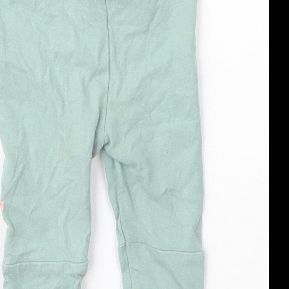 TU Girls Green  Cotton Capri Leggings Size 3-6 Months