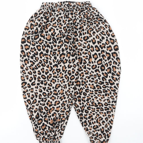 Preworn Girls Beige Animal Print Polyester Bloomer Trousers Size 3 Years  Regular  - Leopard print