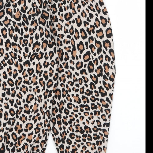 Preworn Girls Beige Animal Print Polyester Bloomer Trousers Size 3 Years  Regular  - Leopard print