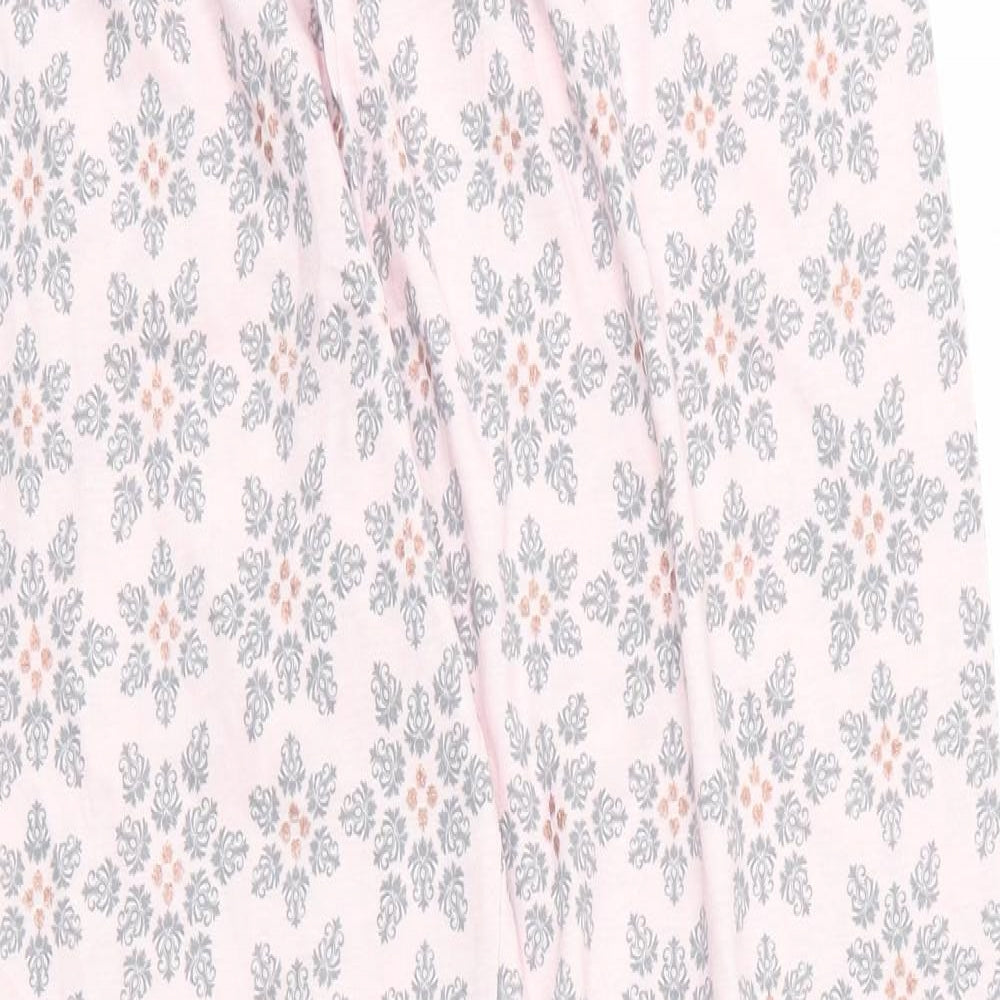 Primark Womens Pink Floral Cotton Chemise Pyjama Pants Size 12