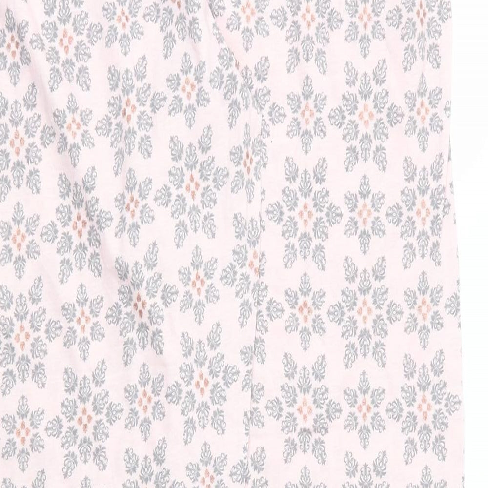 Primark Womens Pink Floral Cotton Chemise Pyjama Pants Size 12