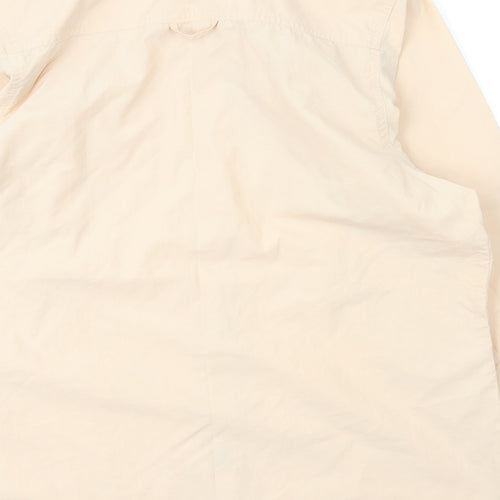 Outdoors Mens Beige  Nylon  Button-Up Size M V-Neck Button