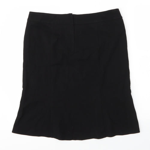 Etam Womens Black  Viscose Trumpet Skirt Size 14   Zip