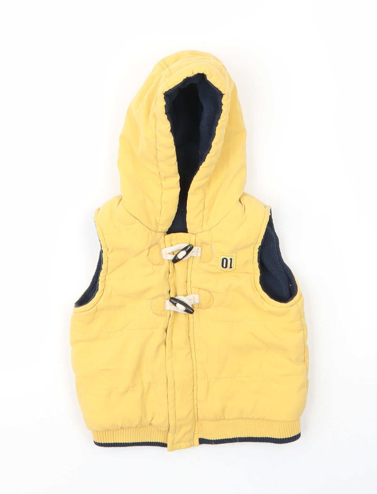 George Boys Yellow   Gilet Coat Size 3-6 Months   Zip