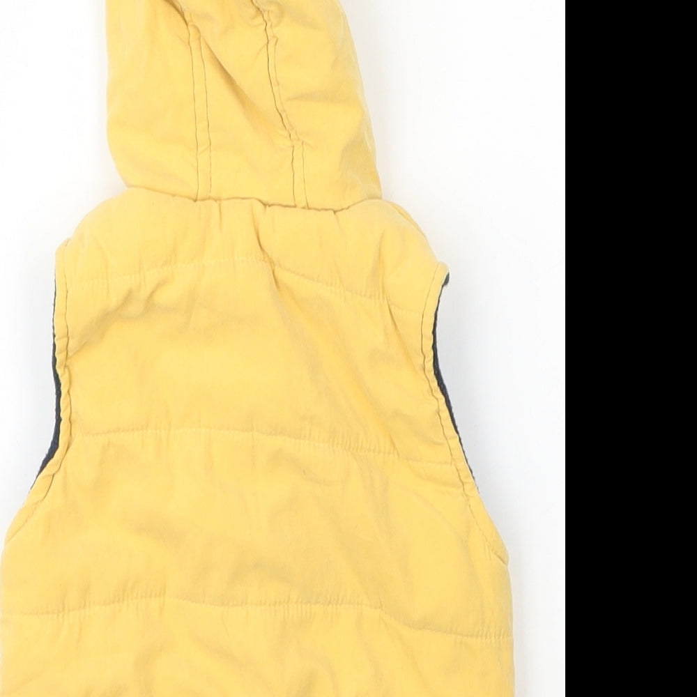 George Boys Yellow   Gilet Coat Size 3-6 Months   Zip