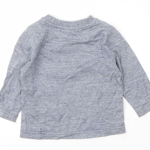 F&F Boys Grey  Cotton Basic T-Shirt Size 6-9 Months Round Neck