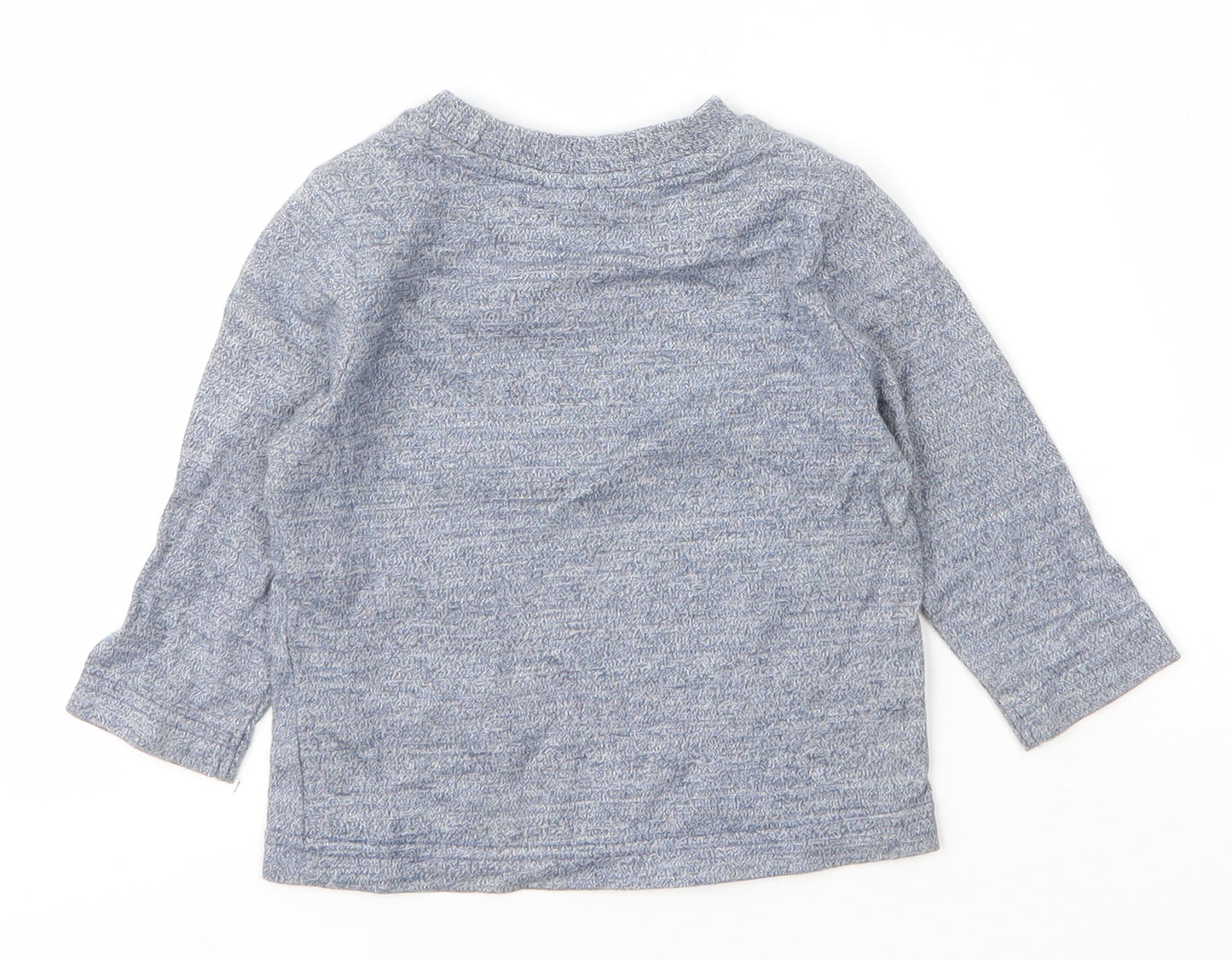 F&F Boys Grey  Cotton Basic T-Shirt Size 6-9 Months Round Neck
