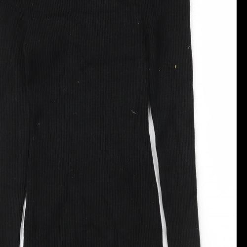 Glamorous Womens Black  Viscose Bodycon  Size 10  V-Neck