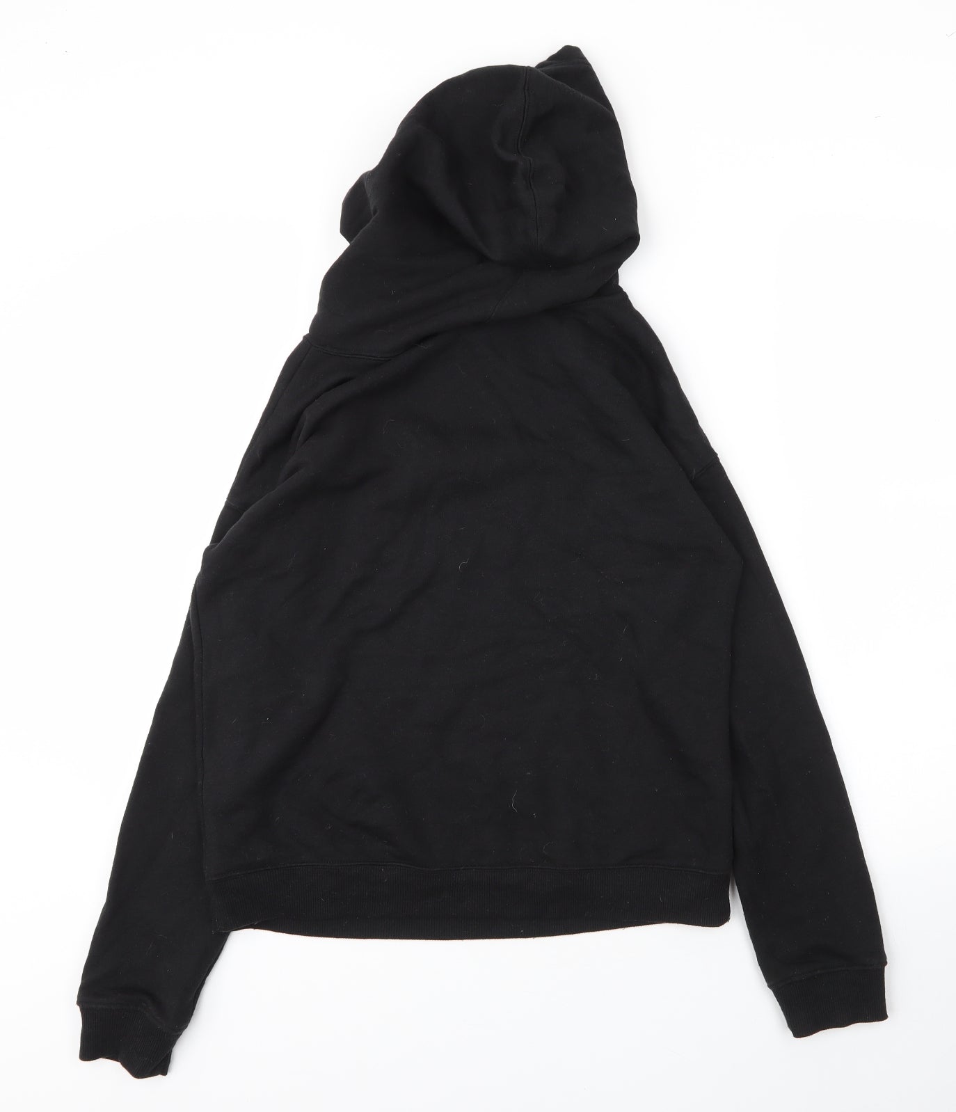Preworn Mens Black  Cotton Pullover Hoodie Size XS