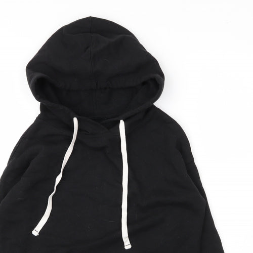 Preworn Mens Black  Cotton Pullover Hoodie Size XS