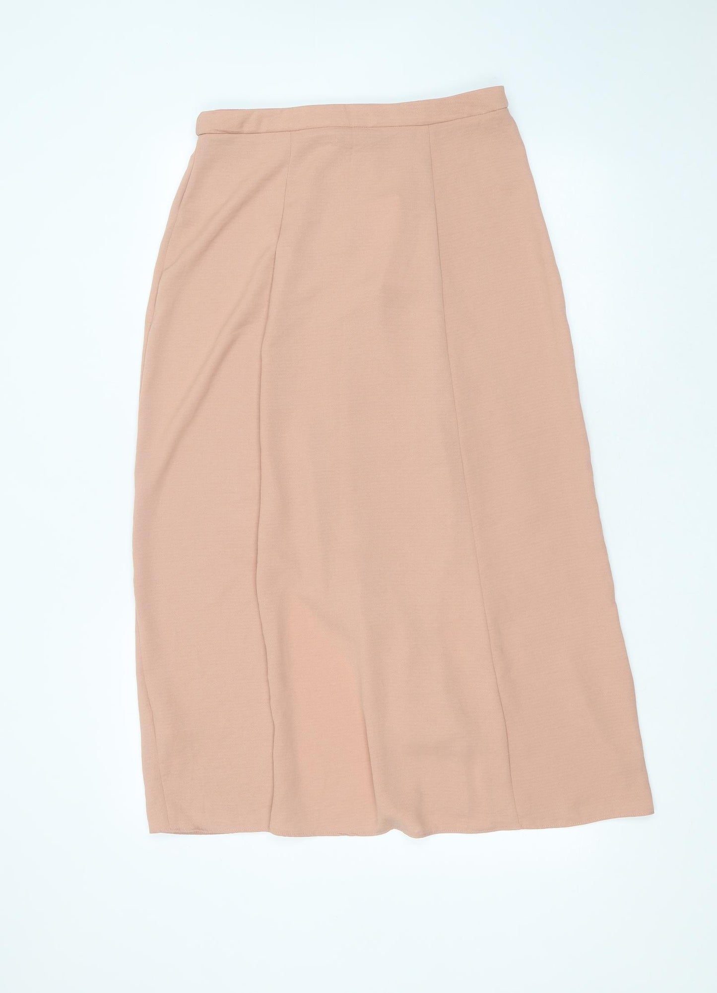 F&F Womens Pink  Polyester Maxi Skirt Size 12   Button