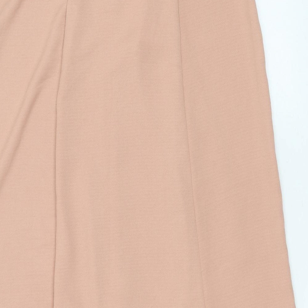 F&F Womens Pink  Polyester Maxi Skirt Size 12   Button
