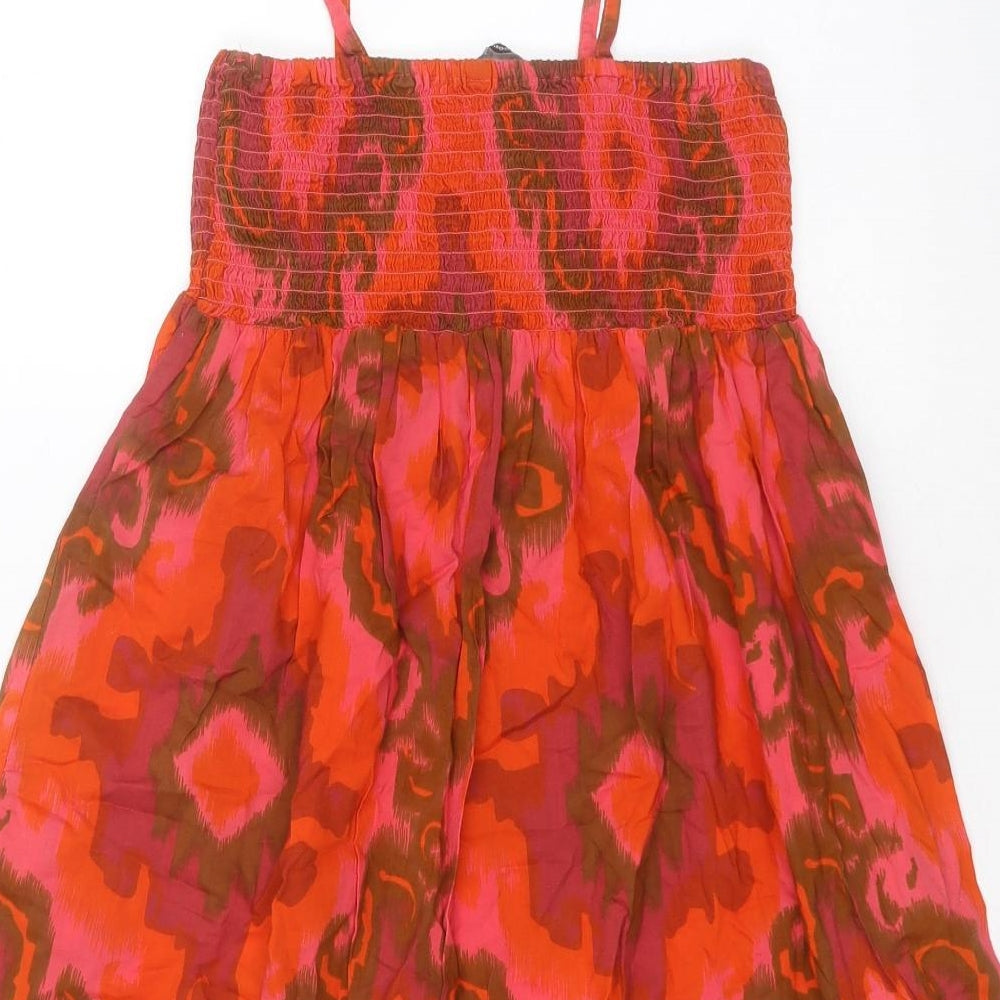 George Womens Multicoloured Geometric Cotton Camisole Blouse Size 10 Square Neck