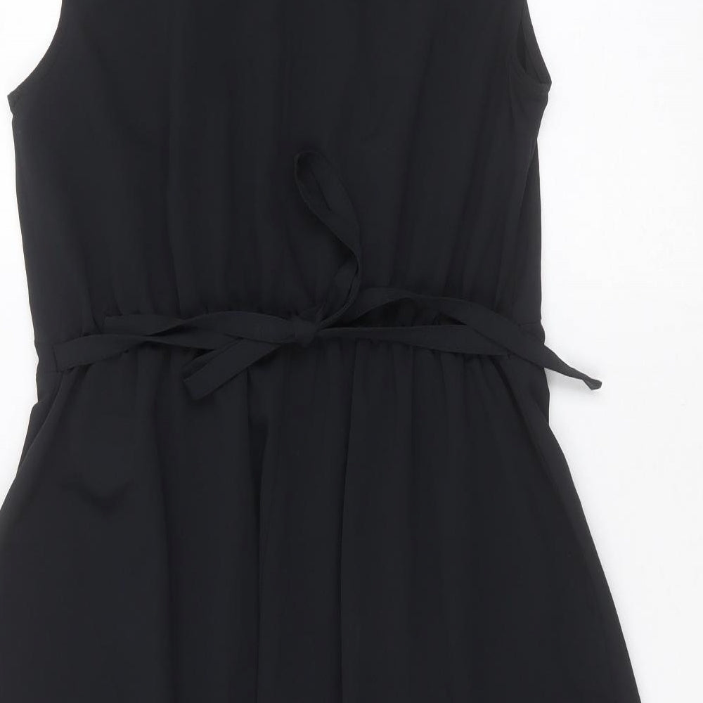 Billie & Blossom Womens Black  Polyester Fit & Flare  Size 14  Round Neck  - beaded