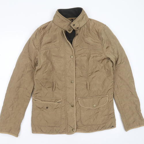 Papaya Womens Beige   Quilted Jacket Size 14  Zip
