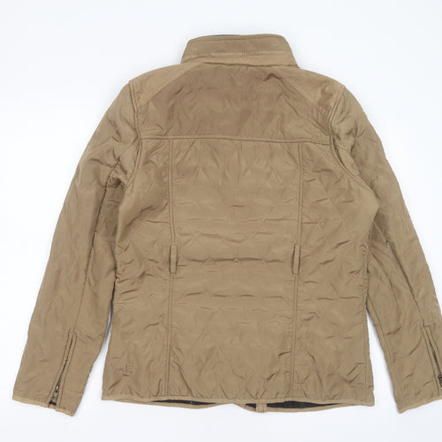 Papaya Womens Beige   Quilted Jacket Size 14  Zip