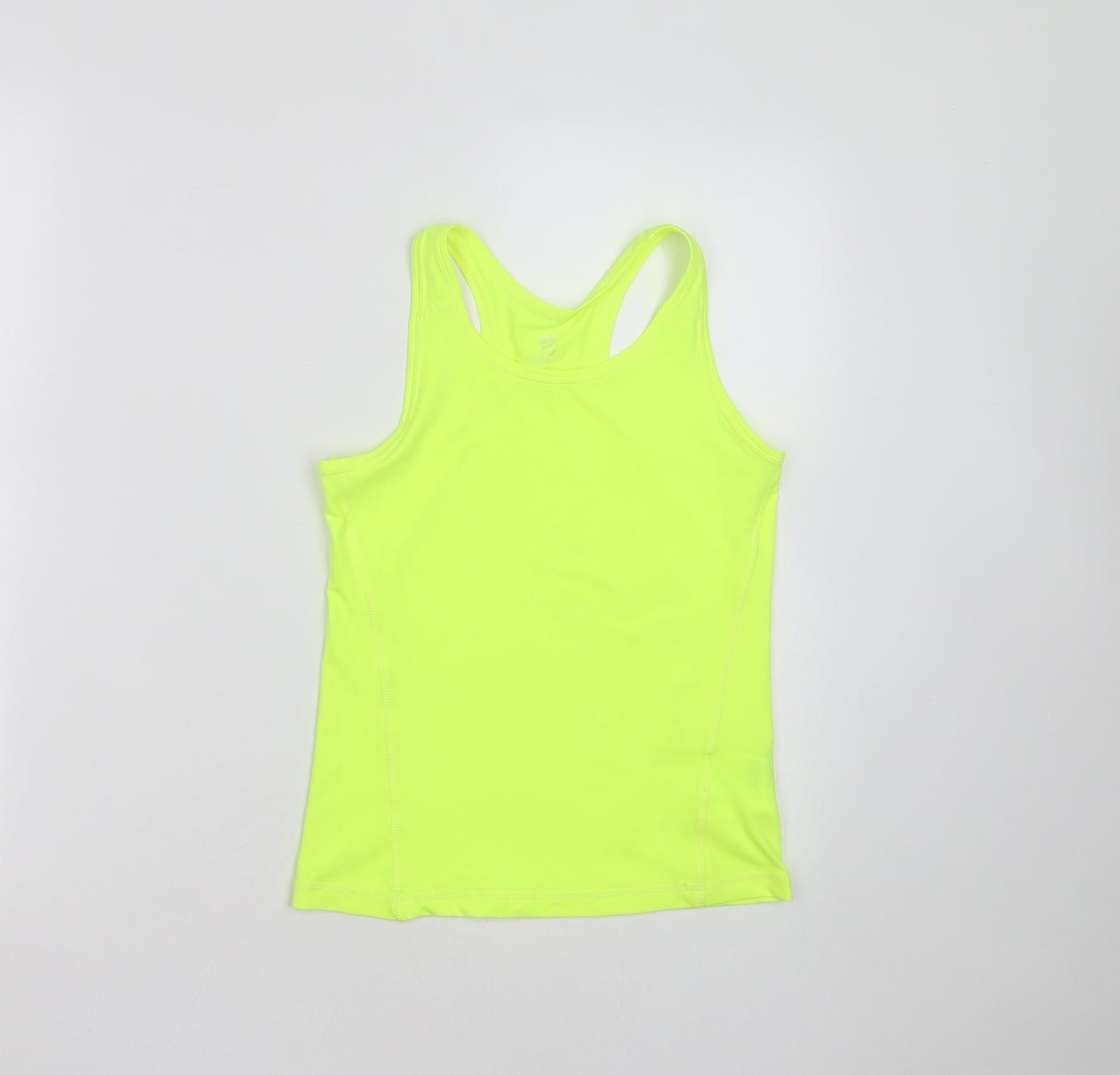 H&M Girls Yellow  Polyester Basic Tank Size 8-9 Years Round Neck  - active wear