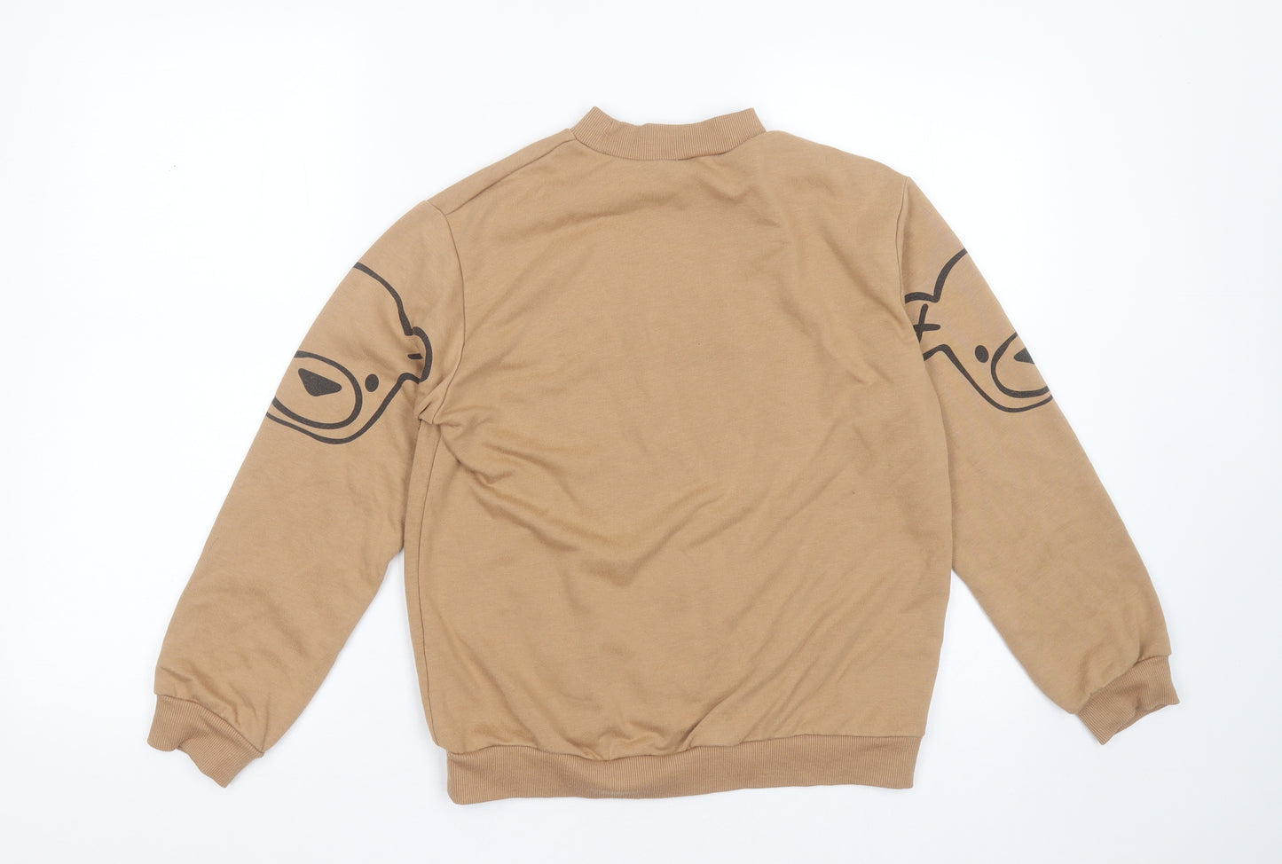 SheIn Girls Brown  Cotton Pullover Sweatshirt Size 11-12 Years   - bear