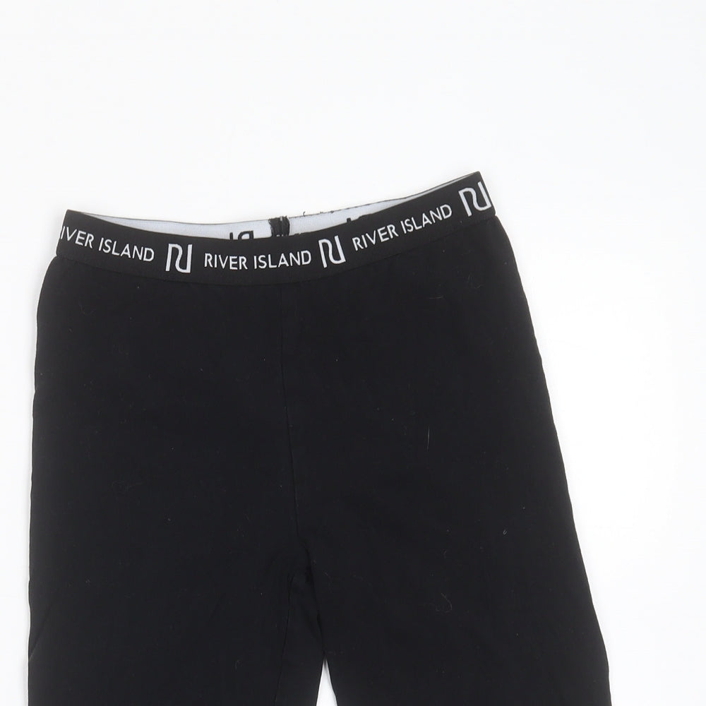 River Island Girls Black  Cotton Biker Shorts Size 11-12 Years  Extra-Slim  - Cycling shorts