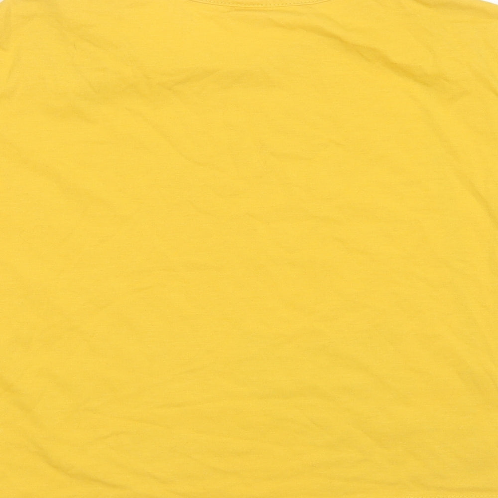 SheIn Girls Yellow  Cotton Basic T-Shirt Size 11-12 Years Round Neck  - CAT
