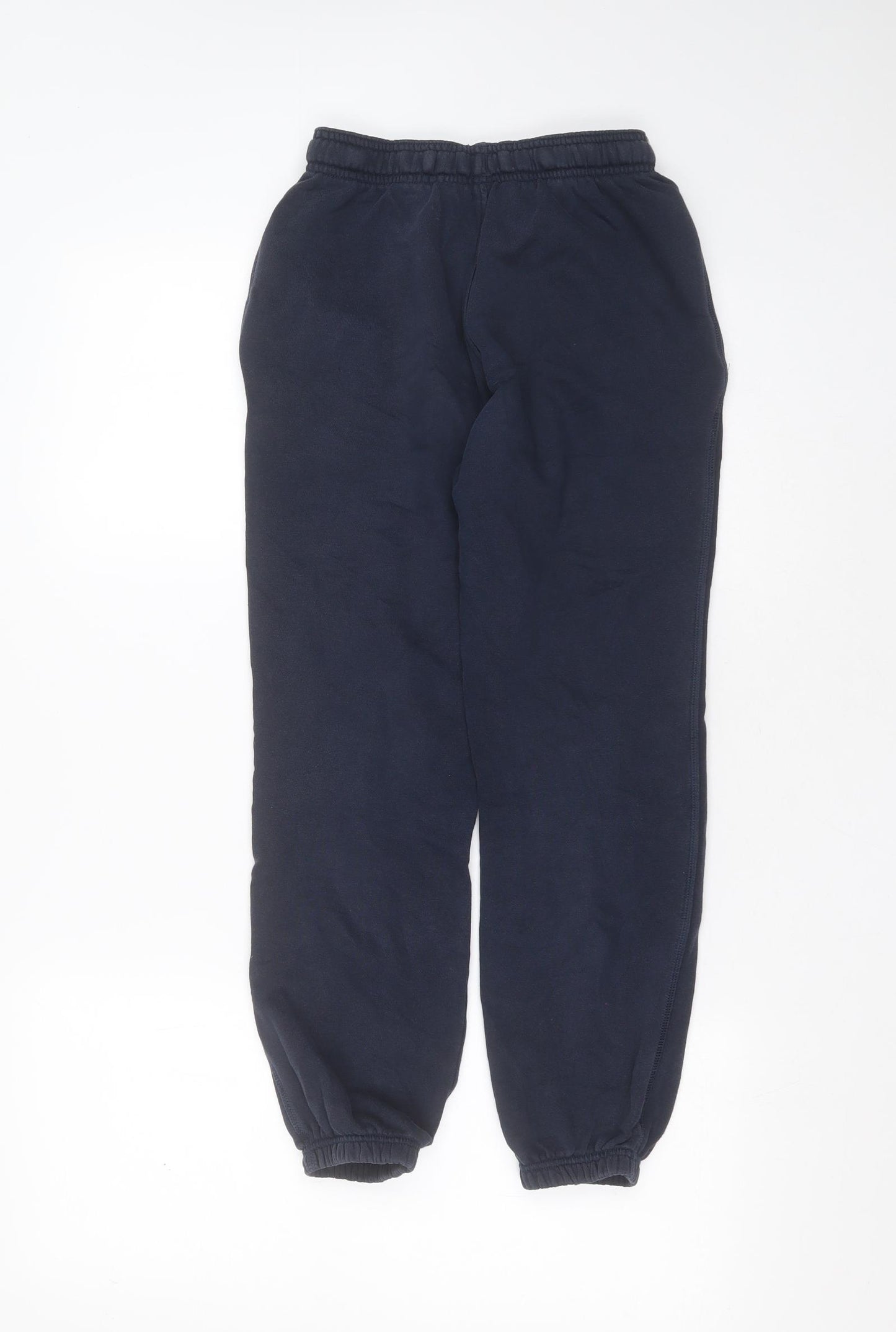 Marks and Spencer Boys Blue  Cotton Jogger Trousers Size 11 Years  Regular Drawstring