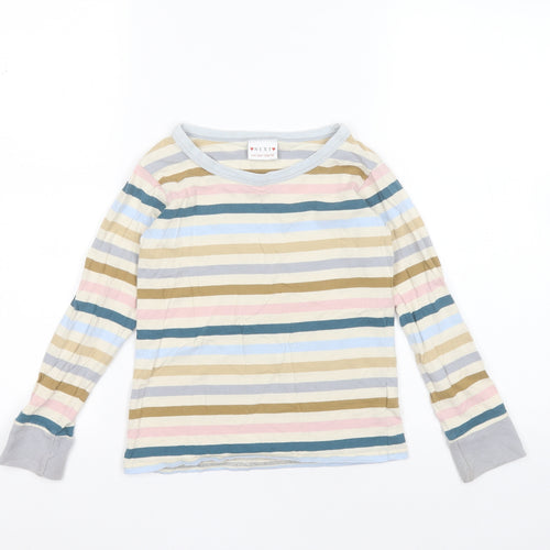 NEXT Girls Multicoloured Striped Cotton Top Pyjama Top Size 8 Years