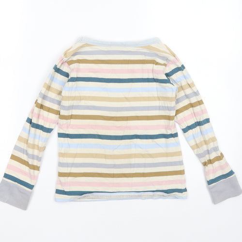 NEXT Girls Multicoloured Striped Cotton Top Pyjama Top Size 8 Years