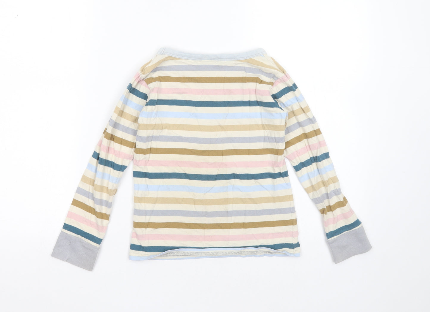 NEXT Girls Multicoloured Striped Cotton Top Pyjama Top Size 8 Years