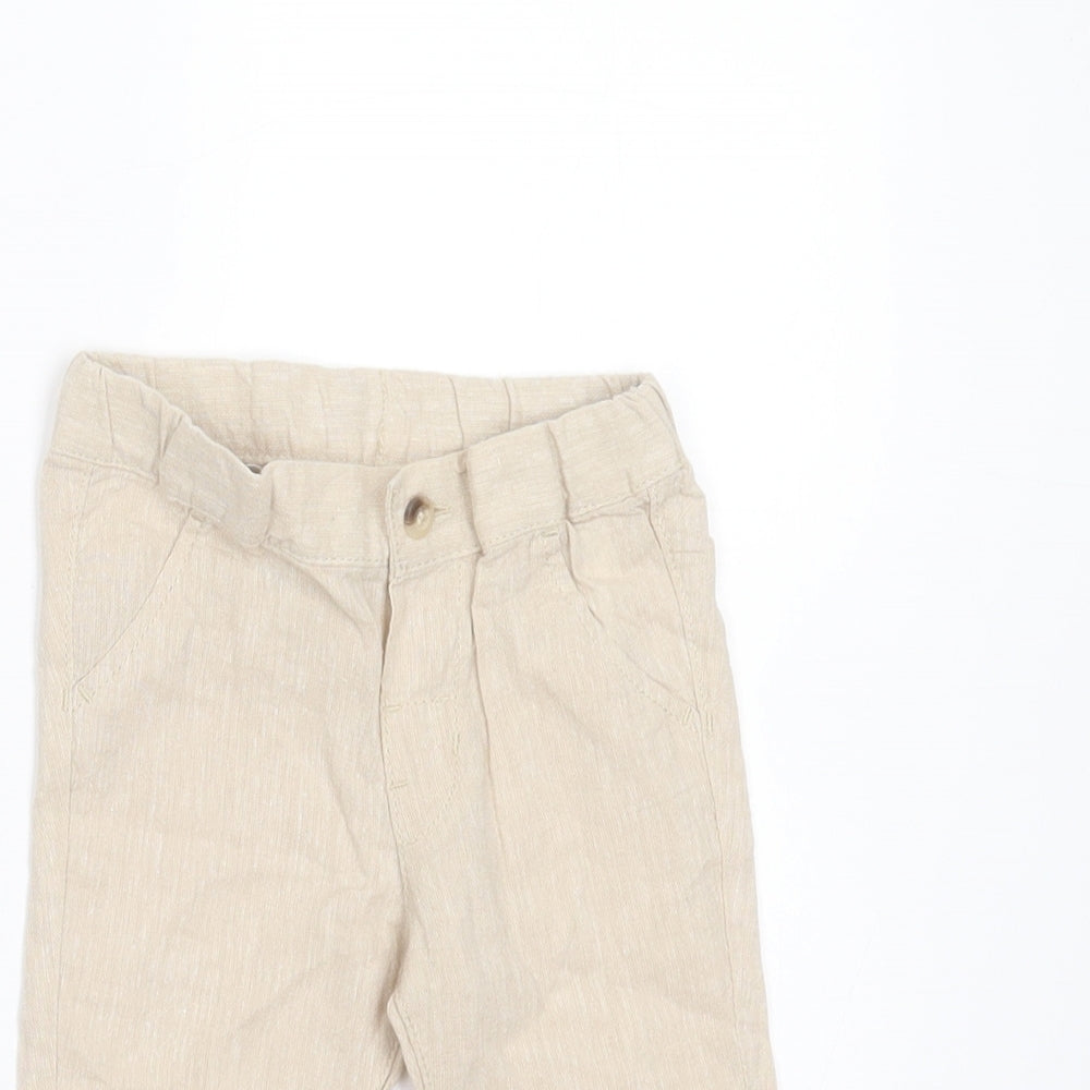 H&M Baby Beige  Linen  Trousers Size 3-6 Months