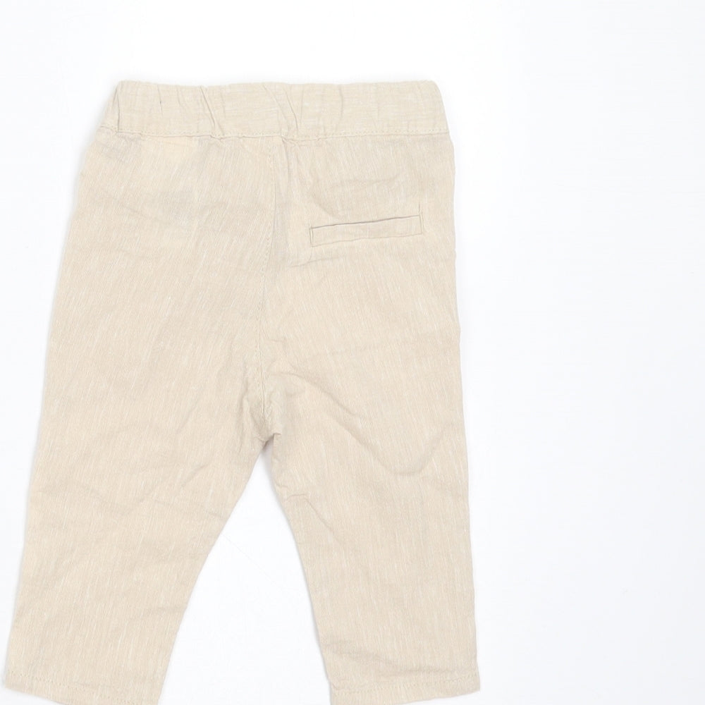 H&M Baby Beige  Linen  Trousers Size 3-6 Months