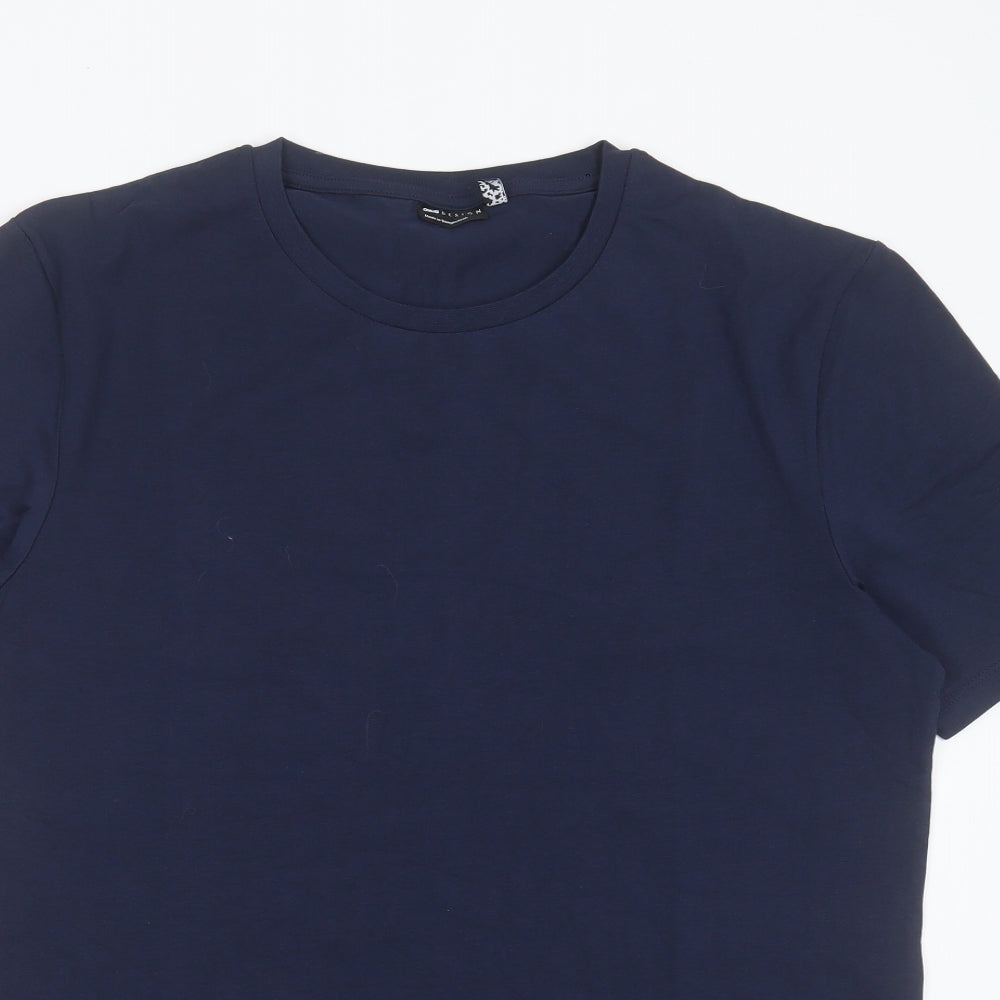 ASOS Mens Blue  Cotton  T-Shirt Size 2XL Round Neck