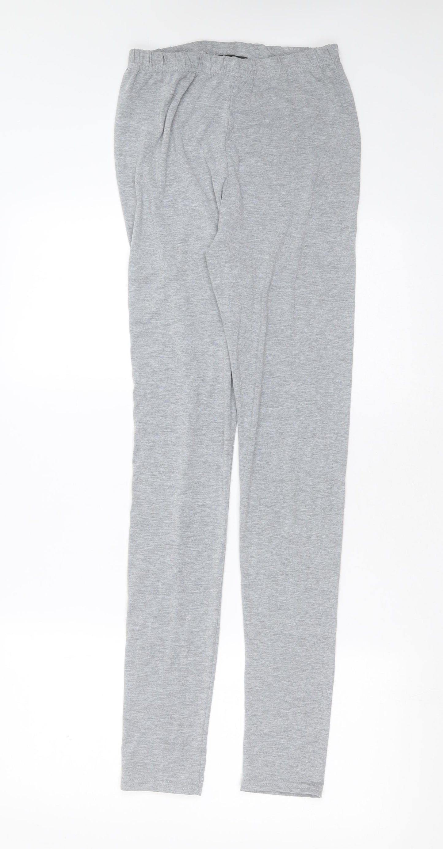 PRETTYLITTLETHING Womens Grey  Viscose Carrot Leggings Size 8 L30 in