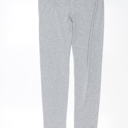 PRETTYLITTLETHING Womens Grey  Viscose Carrot Leggings Size 8 L30 in