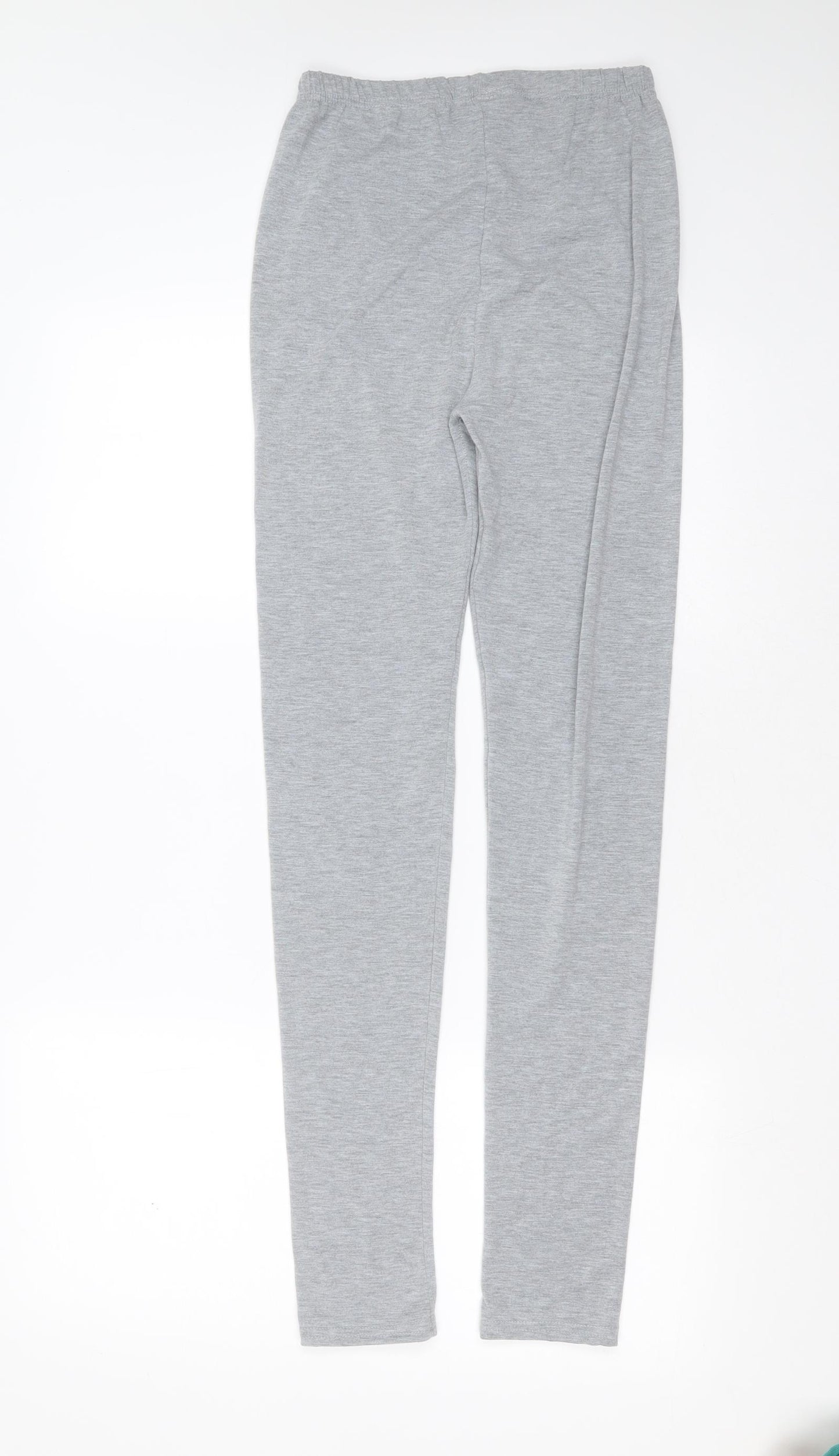 PRETTYLITTLETHING Womens Grey  Viscose Carrot Leggings Size 8 L30 in