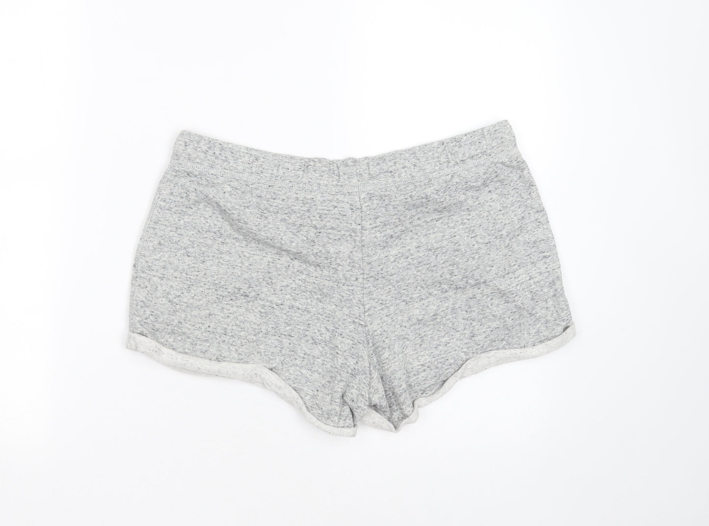 F&F Womens Grey  Cotton Hot Pants Shorts Size 12  Regular  - Lets get Physical