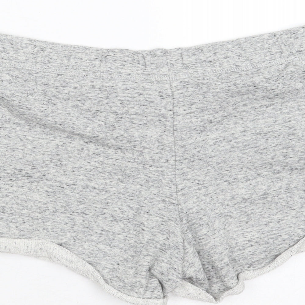 F&F Womens Grey  Cotton Hot Pants Shorts Size 12  Regular  - Lets get Physical