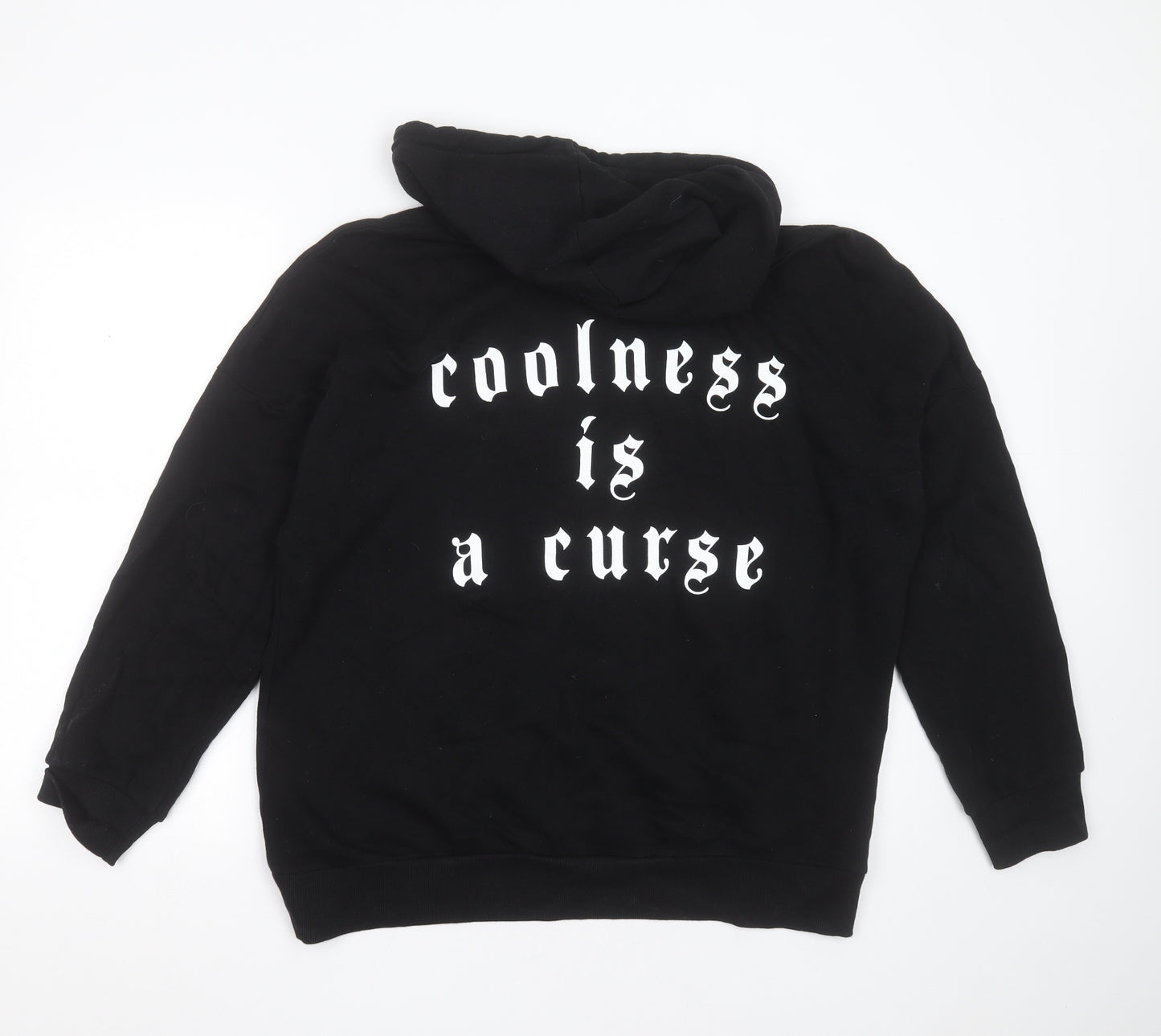 Divided by H&M Womens Black  Cotton Pullover Hoodie Size S   - garfield