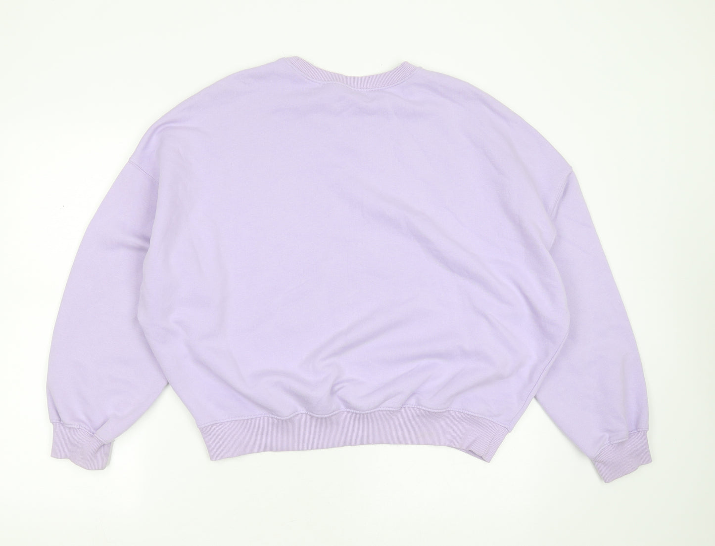 Divided by H&M Womens Purple  Cotton Pullover Sweatshirt Size L   - babes