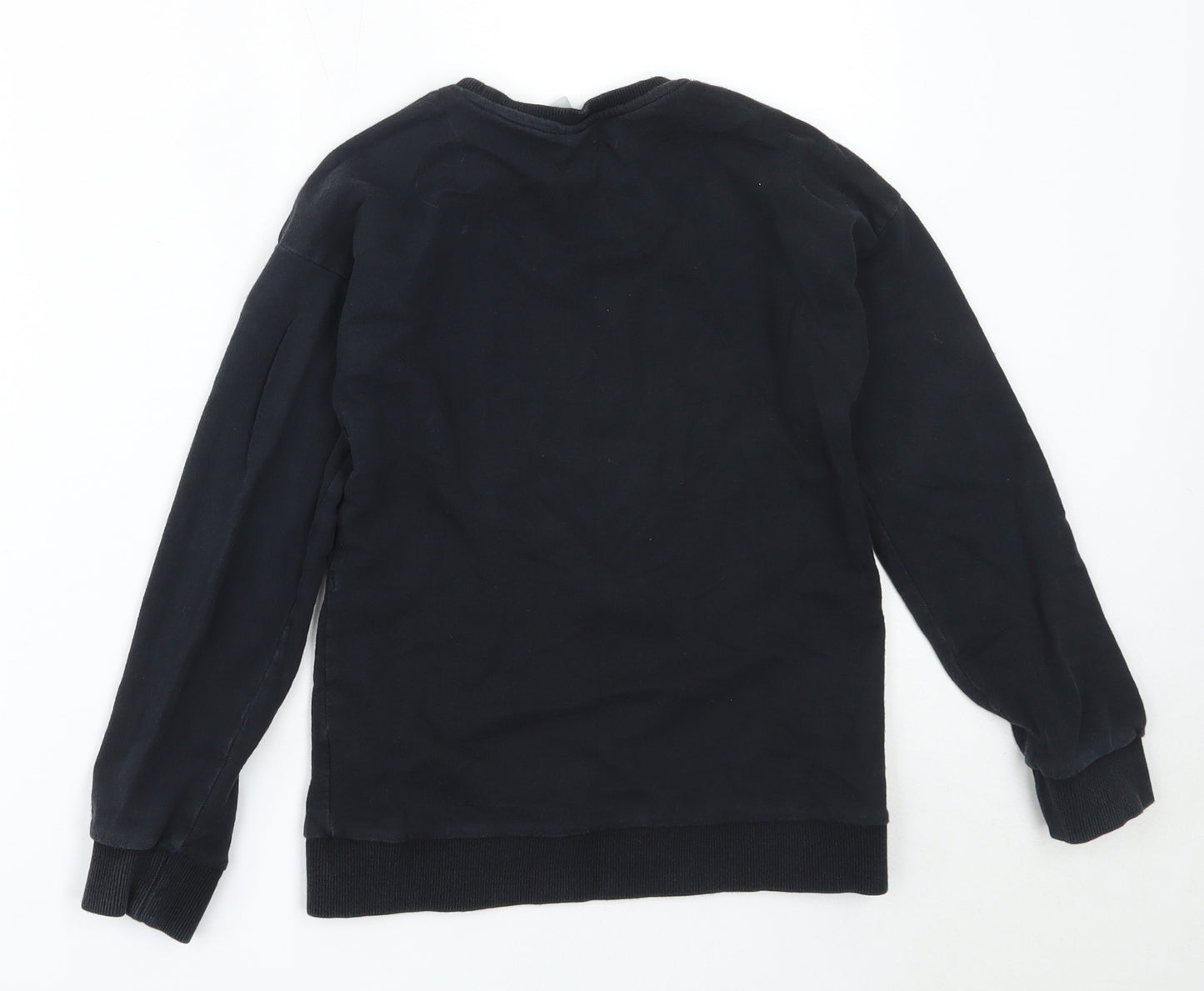 TU Girls Black  Cotton Pullover Sweatshirt Size 10 Years