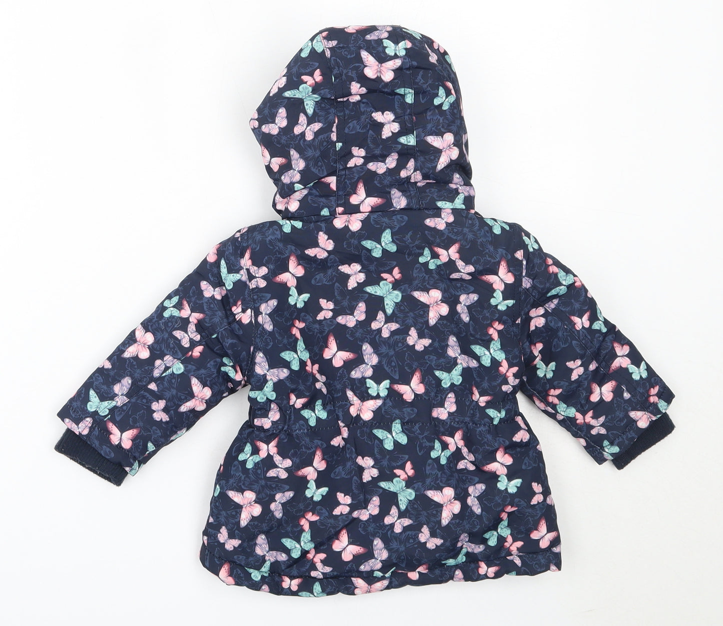 Primark Girls Blue   Basic Coat Coat Size 6-9 Months