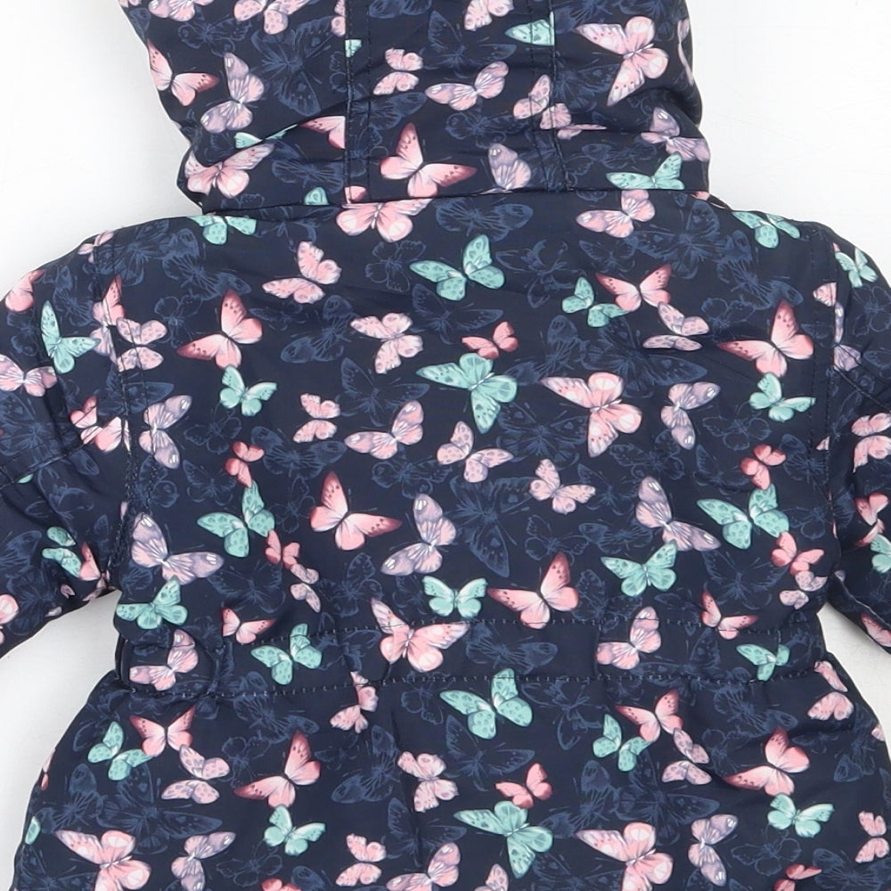 Primark Girls Blue   Basic Coat Coat Size 6-9 Months