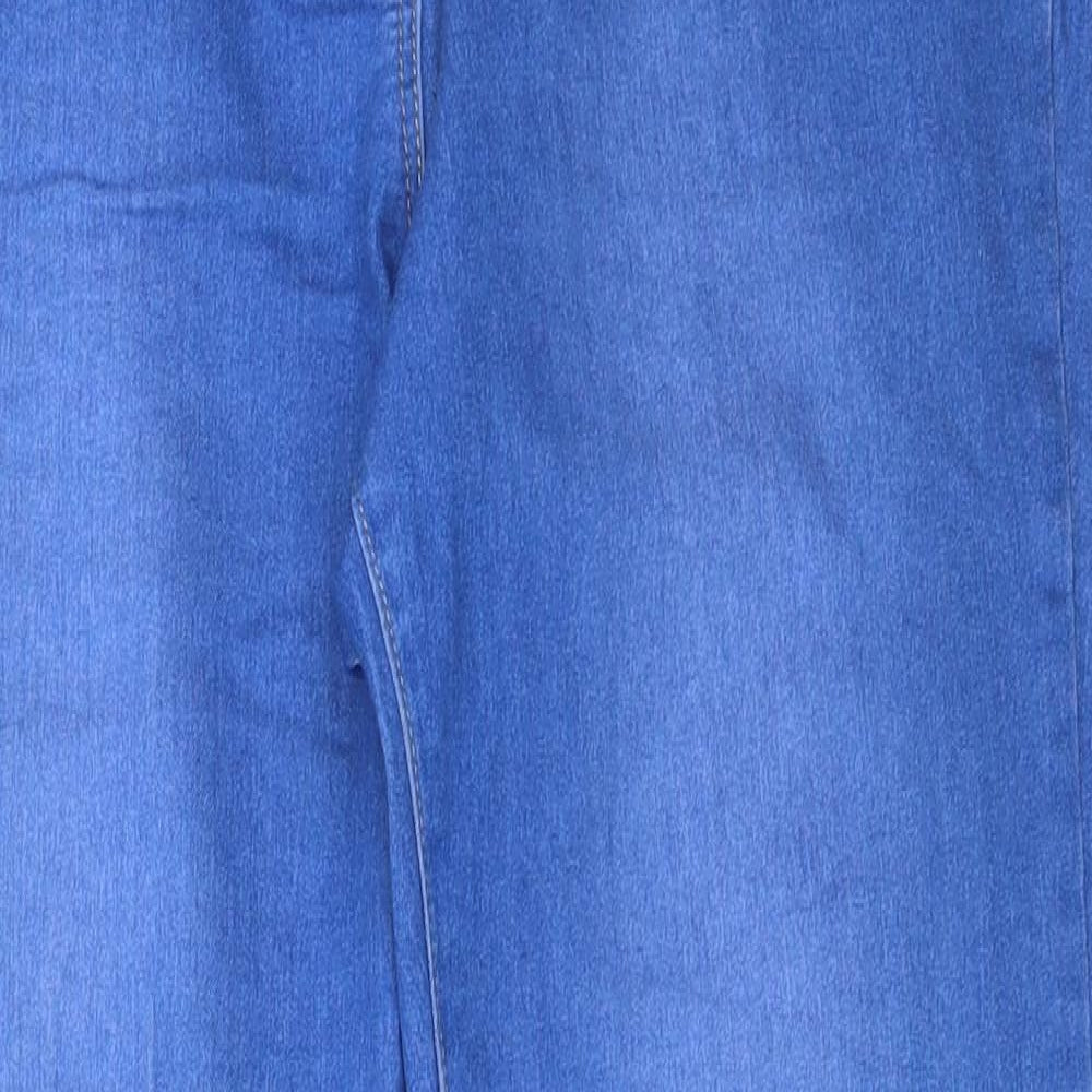 Bonmarché Womens Blue  Cotton Skinny Jeans Size 14 L29 in Regular