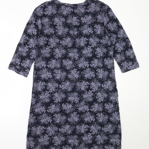 EWM Womens Blue  Cotton Shift  Size 14  Round Neck