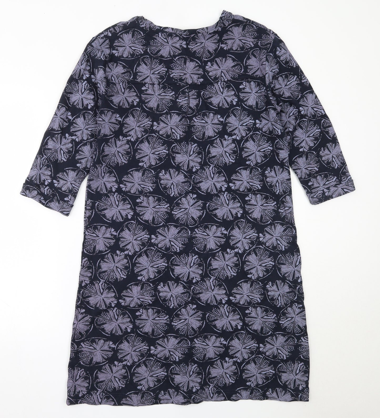 EWM Womens Blue  Cotton Shift  Size 14  Round Neck