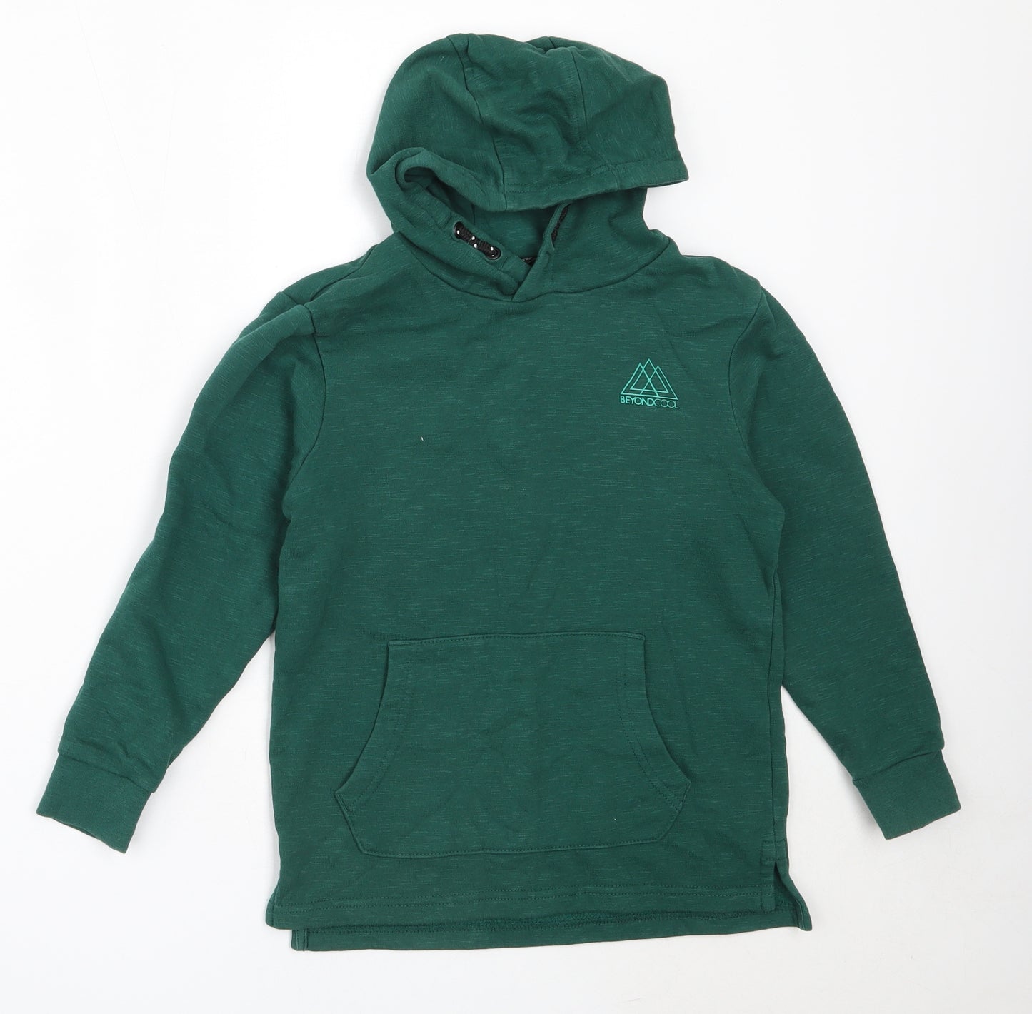 George Boys Green  Cotton Pullover Hoodie Size 7-8 Years